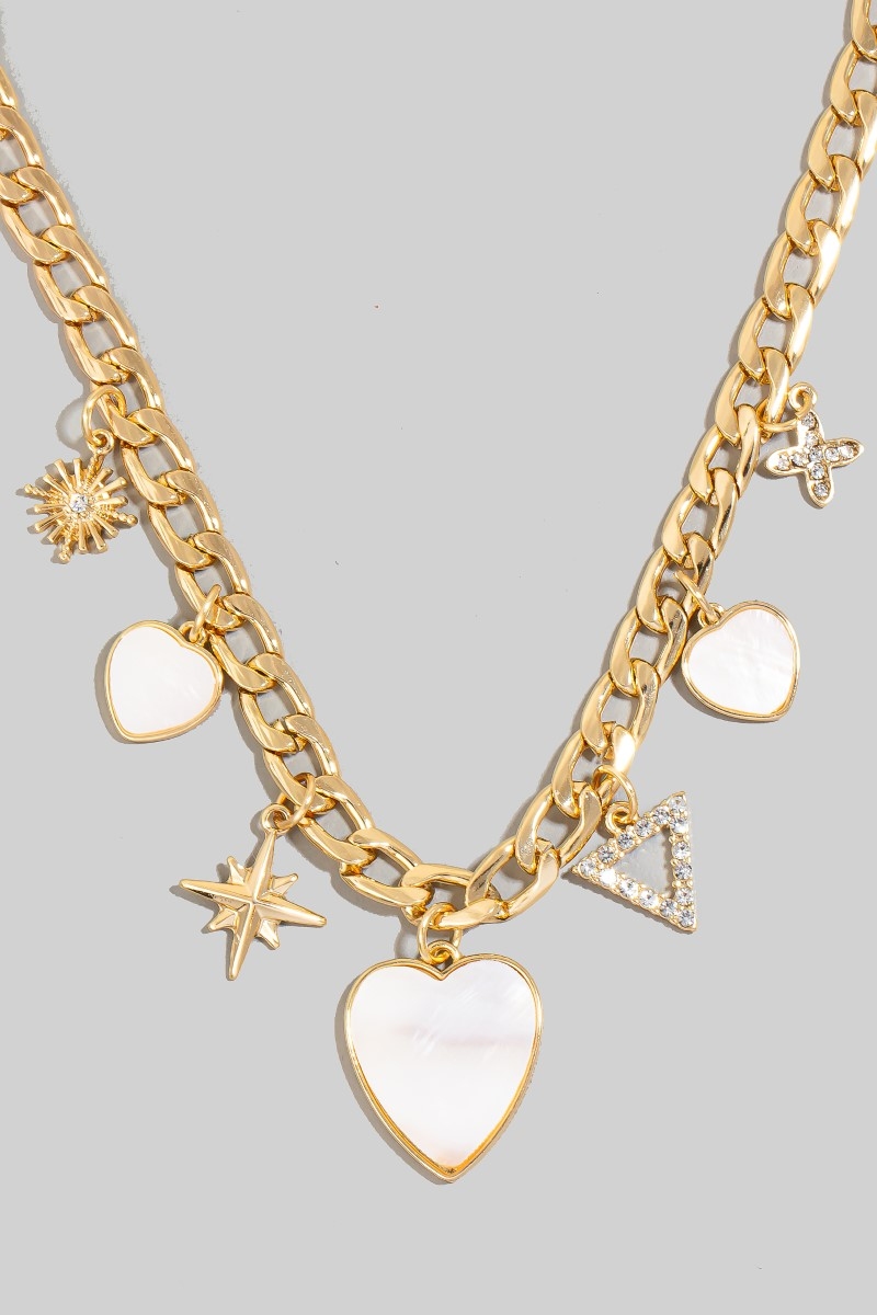 Shell Hearts And Stars Charms Chain Necklace Questions & Answers