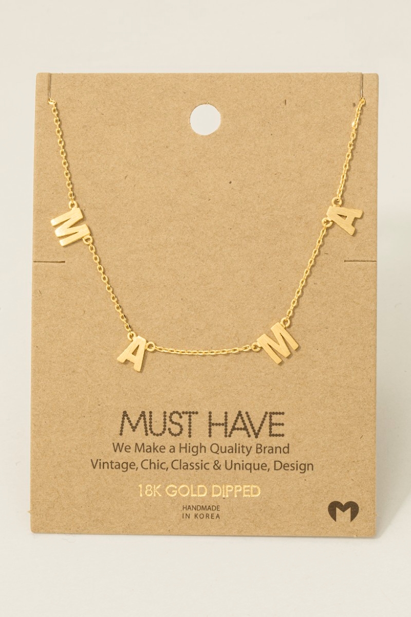 Gold Dipped Mama Station Charm Necklace Questions & Answers