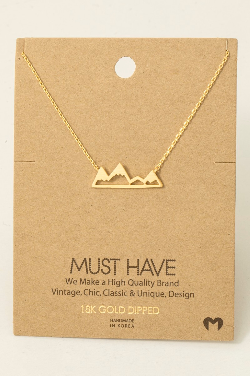 Mountain Cutout Pendant Necklace Questions & Answers