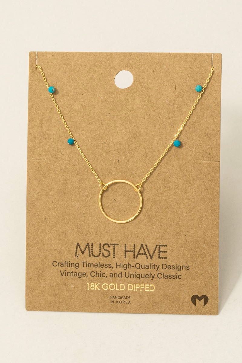 Gold Dipped Center Hoop Charm Necklace Questions & Answers