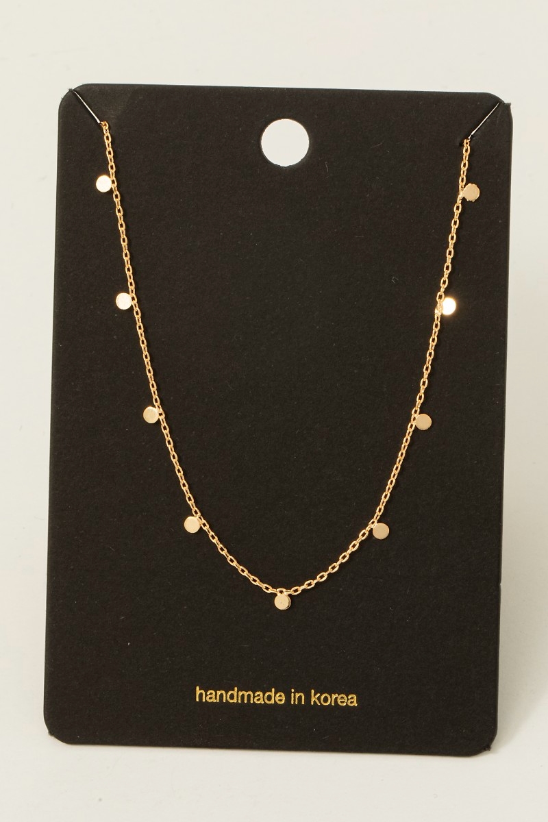 Dainty Mini Disc Station Necklace Questions & Answers