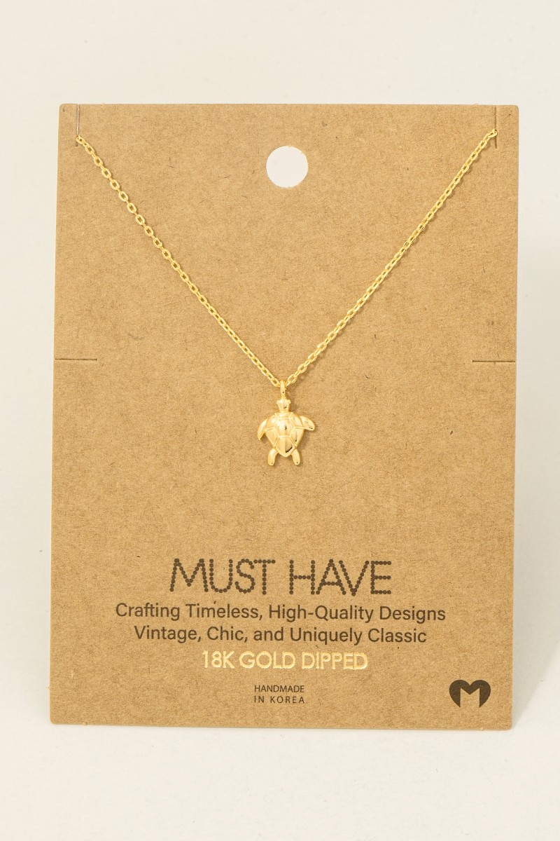 Gold Dipped Turtle Pendant Necklace Questions & Answers