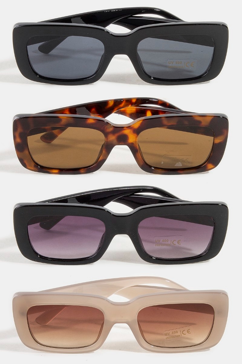 What face shape do rectangle sunglasses fit?