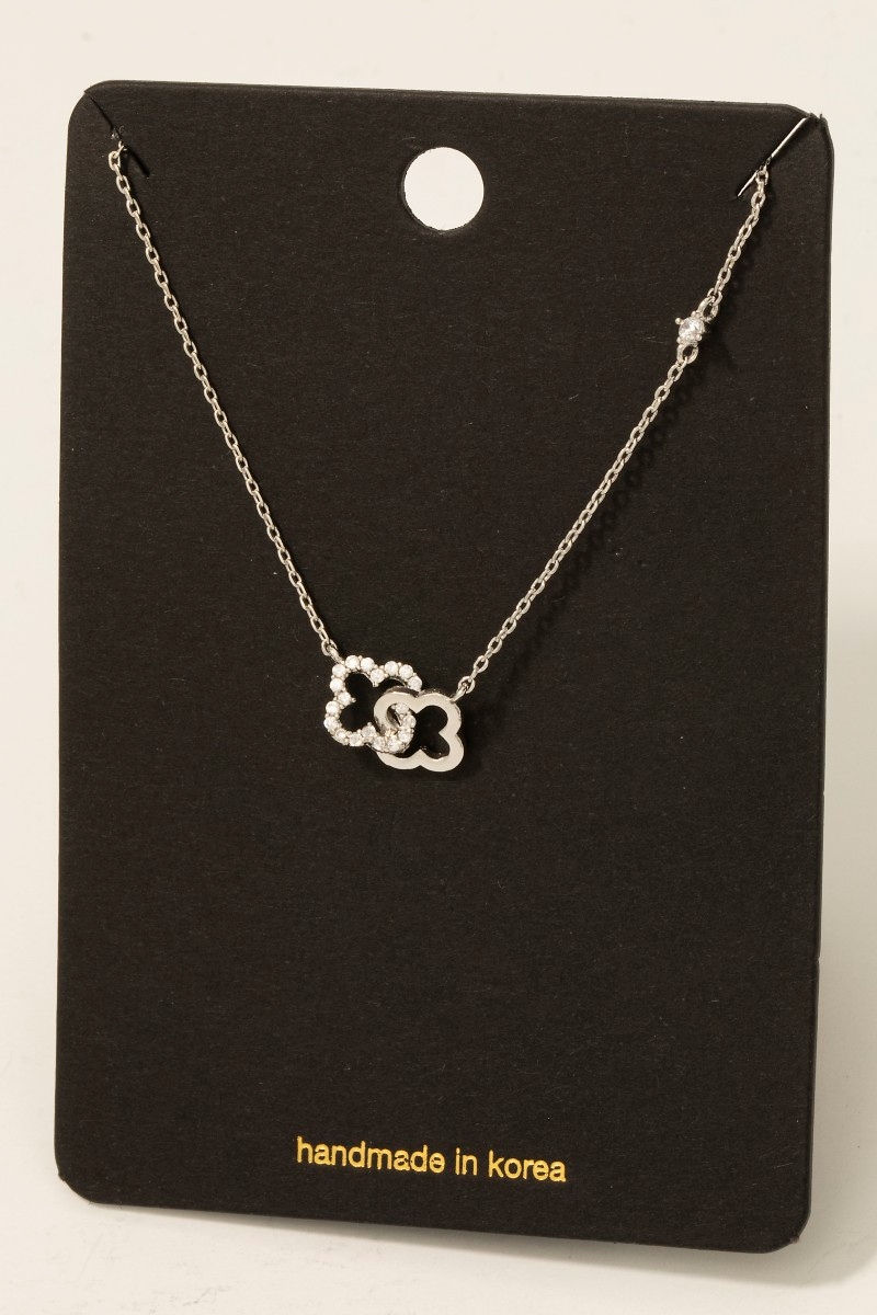 Cz Pave Clover Link Dainty Chain Necklace Questions & Answers