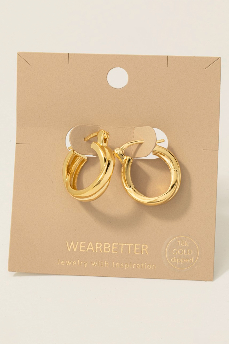 Gold Dipped Layered Latch Hoop Earrings Questions & Answers