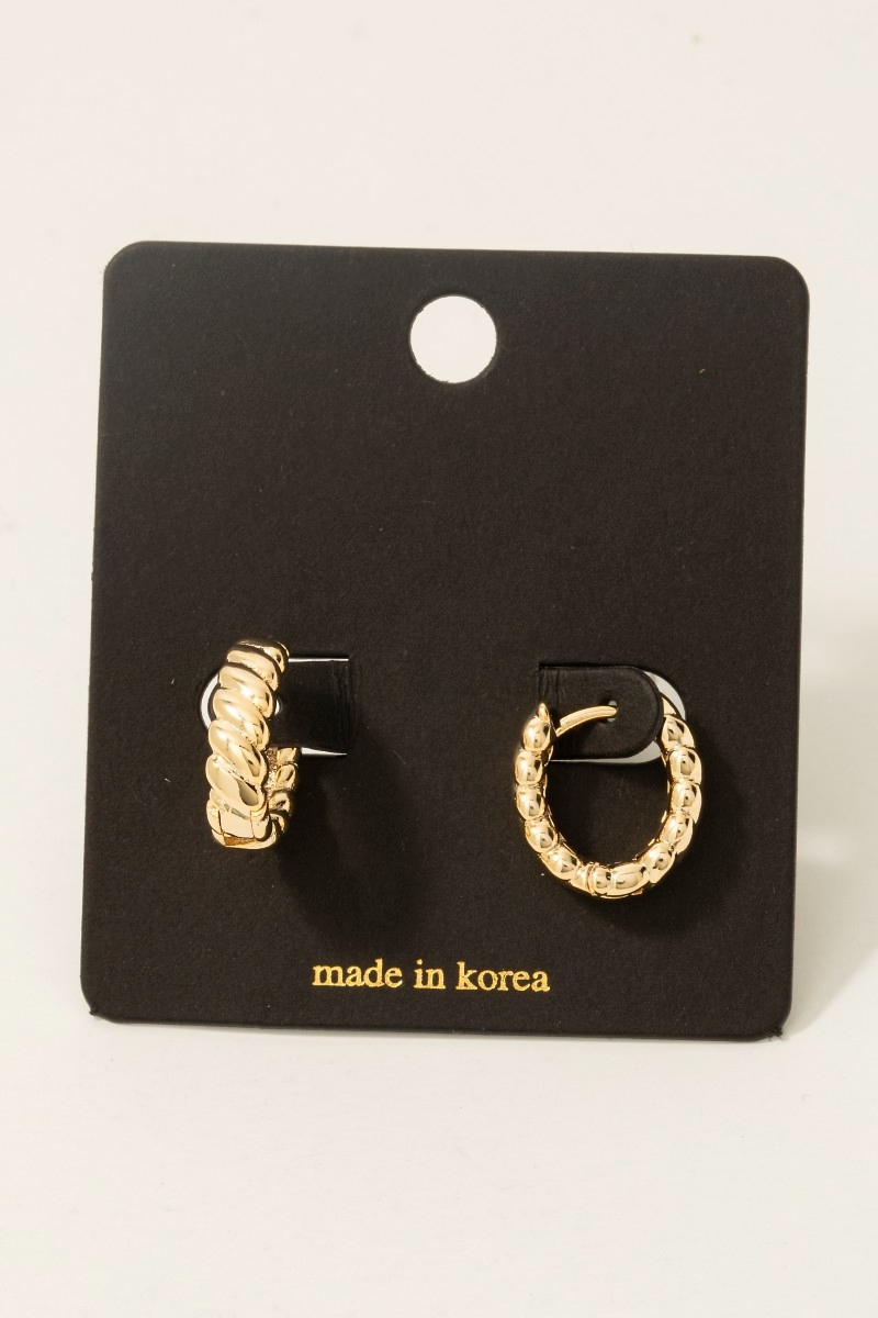 Twisted Texture Hinge Hoop Earrings Questions & Answers