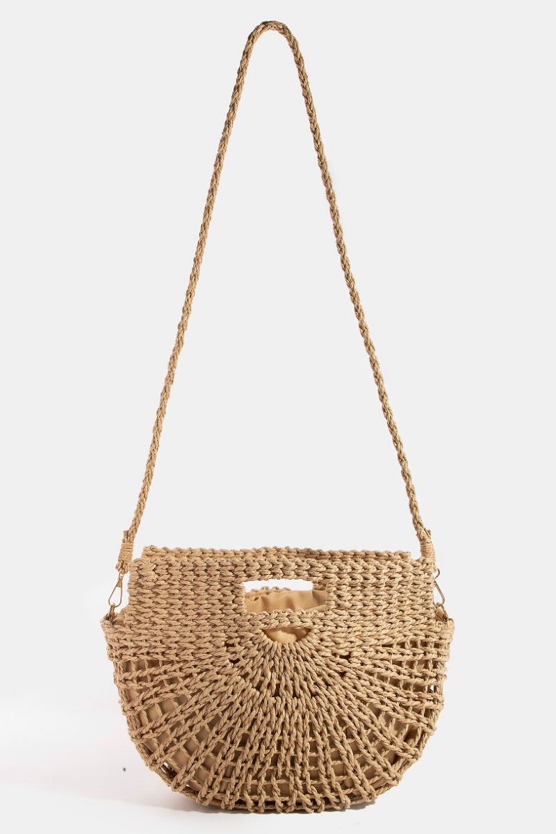 Semi Circle Straw Woven Hand Bag Questions & Answers